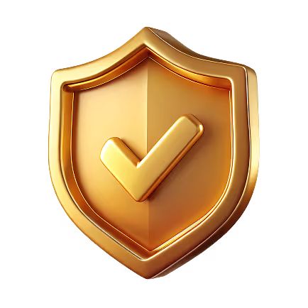 Pigmo Casino golden security shield icon representing safe gaming
